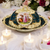 Antique Carlsbad Austria Porcelain Covered Cheese Dish Hand Painted Classical Scene Green & Gold, c.1890s
