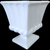 Vintage White Milk Glass Pedestal Vase Fluted Planter with Rope Detail