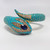 CZ by Kenneth Jay Lane KJL Cubic Zirconia Turquoise Coiled Snake Bangle Bracelet