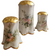 Antique Bavaria Hand Painted Porcelain Shaker Set Pink Roses & Gold Gilt, 3 Piece Salt, Pepper & Muffineer
