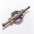 Antique Victorian Art Deco Amethyst & Seeded Pearl Sterling Silver Brooch / Pin