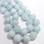 Vintage Natural Aquamarine 10mm Bead Necklace with Sterling Silver Clasp