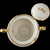 Haviland Silver Anniversary Covered Mini Sugar Bowl & Lid Limoges France White Porcelain with Gold Trim, Vintage