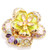 Jay Strongwater Spring Blossom Enamel, Crystal and Simulated Pearl Pin Pendant