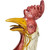 Large 22” Vintage Colorful Ceramic Rooster Statue – Hand-Painted Farmhouse Kitchen Décor