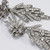 Oscar de la Renta Tropical Leaf Clear Crystal Dangling Clip On Earrings, Silver