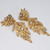 Oscar de la Renta Tropical Leaf Clear Crystal Dangling Clip On Earrings, In Gold