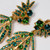 Oscar de la Renta Tropical Leaf Green Crystal Dangling Clip On Earrings, In Gold