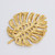 Oscar de la Renta Bold Gold Monstera Leaf Brooch, Pin