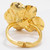 Oscar de la Renta Big Bold Rose Hinged Bracelet in Gold