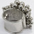 Oscar de la Renta Silver Metallic Sphere Embellished Cluster Bangle Bracelet