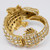 KJL Kenneth Jay Lane Crystal Pavé Crocodile Bangle Bracelet in Gold