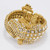 KJL Kenneth Jay Lane Crystal Pavé Crocodile Bangle Bracelet in Gold