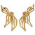 Oscar de la Renta Abstract Motif Clip On Earrings in Gold