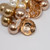 Oscar de la Renta Metallic Faux Pearl Vine Cluster Clip On Earrings