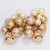 Oscar de la Renta Metallic Faux Pearl Vine Cluster Clip On Earrings