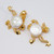 Oscar de la Renta Mother of Pearl Pave Crystal Frog Clip on Earrings in Gold