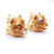 Jay Strongwater "Delightful" Enamel Tiger Head Clip On Earrings in Gold