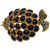 Oscar de la Renta Pave Blue Cabochon Embellished Fish Brooch, Pin in Gold