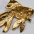 Oscar de la Renta Clear Crystal Fish Stone Brooch, Pin, in Goldtone