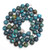 Hubei Turquoise Bead Necklace with 14 Karat White Gold Clasp and Accents