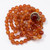 Carnelian Bead Knotted String Triple Strand Necklace, 14 Karat Clasp