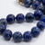 Vintage Lapis Lazuli Round Bead 585 or 14 Karat Choker Necklace