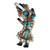 Zuni Native American Rainbow Man Pin Brooch, Coral, Turquoise, Sterling Silver