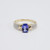 Amethyst and Diamond 10 Karat Yellow Gold Ring, Solitaire Prong Setting