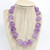 Large Genuine Amethyst 20mm Bead Necklace with Sterling Silver Beads, 18.5"