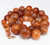 Natural Carnelian Graduated Bead Knotted Necklace, 14 Karat, 585 Gold Clasp