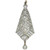 Art Deco Clear Crystal Rhodium Dangling Pendant