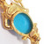 KJL Kenneth Jay Lane Poseidon Crystal and Turquoise Cabochon Goldtone Brooch Pin