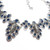 Oscar de la Renta Multicolored Parlor Link Necklace, Blue and Gray, Silvertone