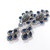 Oscar de la Renta Parlor Crystal Drop Clip On Earrings, Blue, Gray, Silvertone