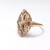 Art Deco .13 Carat Diamond Statement Ring in 14 Karat Gold and Platinum