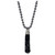 Oscar de la Renta Dark Metallic Bead and Black & Clear Crystal Tassel Necklace