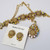 Juliana DeLizza & Elster Round Birthday Cake Demi Parure 1963 Biege & Gold
