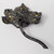 KJL Kenneth Jay Lane Pave Sapphire & Amethyst Crystal Flower Brooch in Black