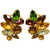 Vintage Bohemian Glass Clip Earrings