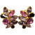 Vintage Bohemian Glass Clip On Earrings