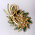 Juliana DeLizza & Elster Large Green Leaf in Gold Pin Brooch