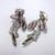 Juliana DeLizza & Elster Large Amethyst Leaf in Silver Clip On Earrings