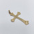 14K Yellow Gold Accented Cross Pendant, marked 14K, BJB