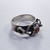 Native American Decorative Sterling Silver and Orange Coral Ring, US Size 8.75