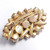 Rose and Jet Colored Prong Set Crystal Cluster Pin Brooch in Gold Tone