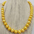 South Sea Pearl Knotted String Necklace with 14 Karat Yellow Gold Clasp