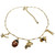 KennethKenneth Jay Lane Bar Link Charm Necklace in Gold, features Ladybug, Car, Angel