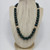 Tahitian Green Pearl Strand Necklace with 14 Karat Yellow Gold Accents and Clasp