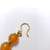 Russian Butterscotch Baltic Amber Bead Dangling Earrings in Gold, Early to Mid 1900s